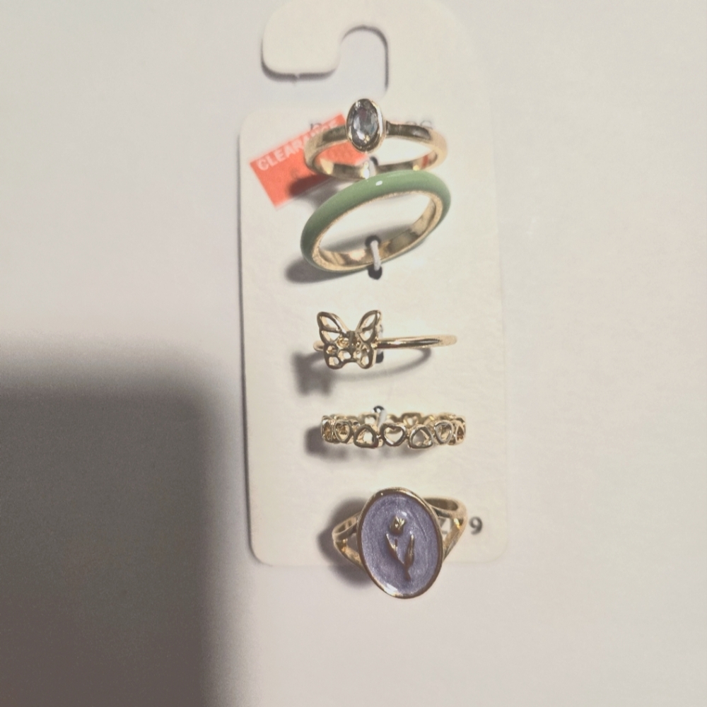 Maurices set of 5 rings size 9
